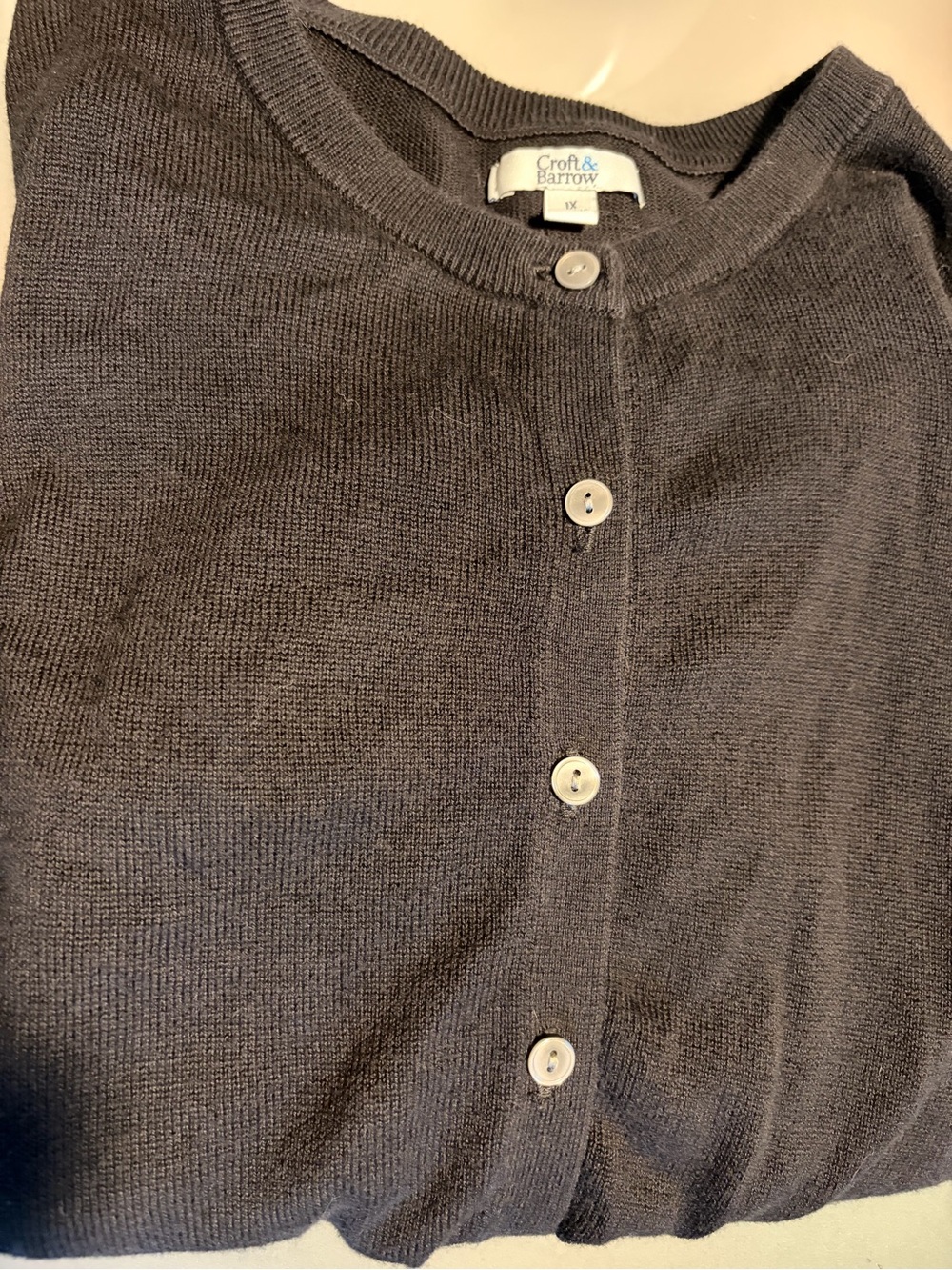 Black Button Down Cardigan XL